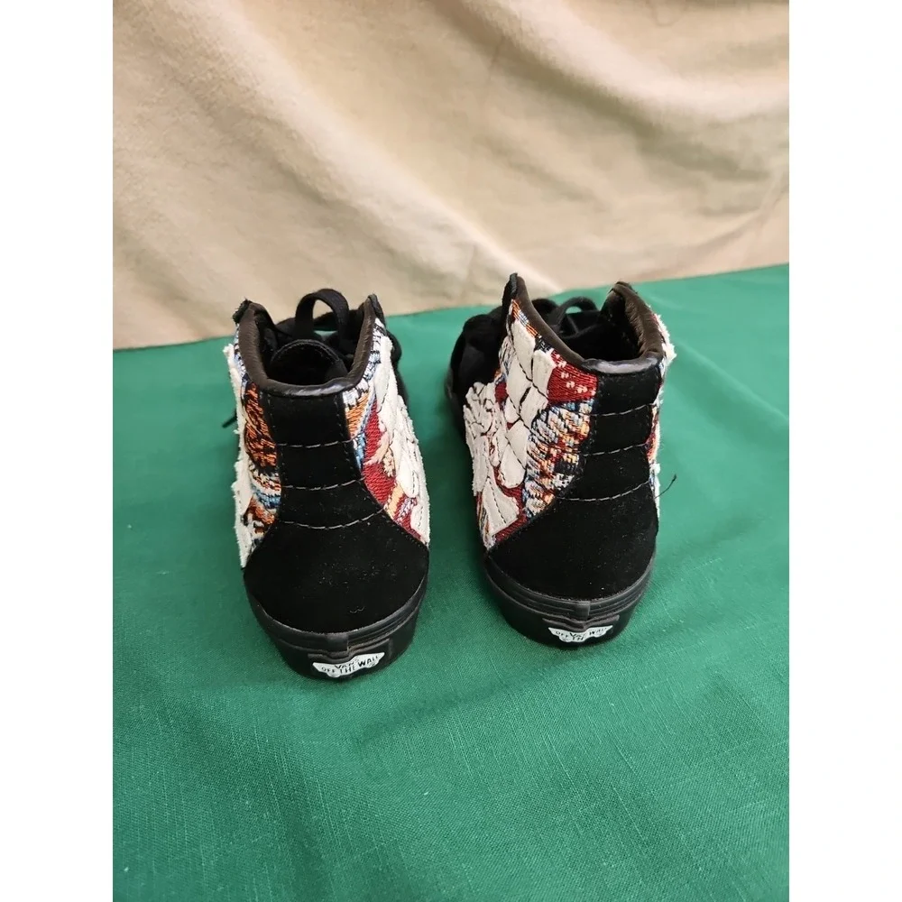 Vans OTW Sk8-Hi HAZY‎ BONES Applied 3D Black White Skate Shoes Mens Size 4 Youth